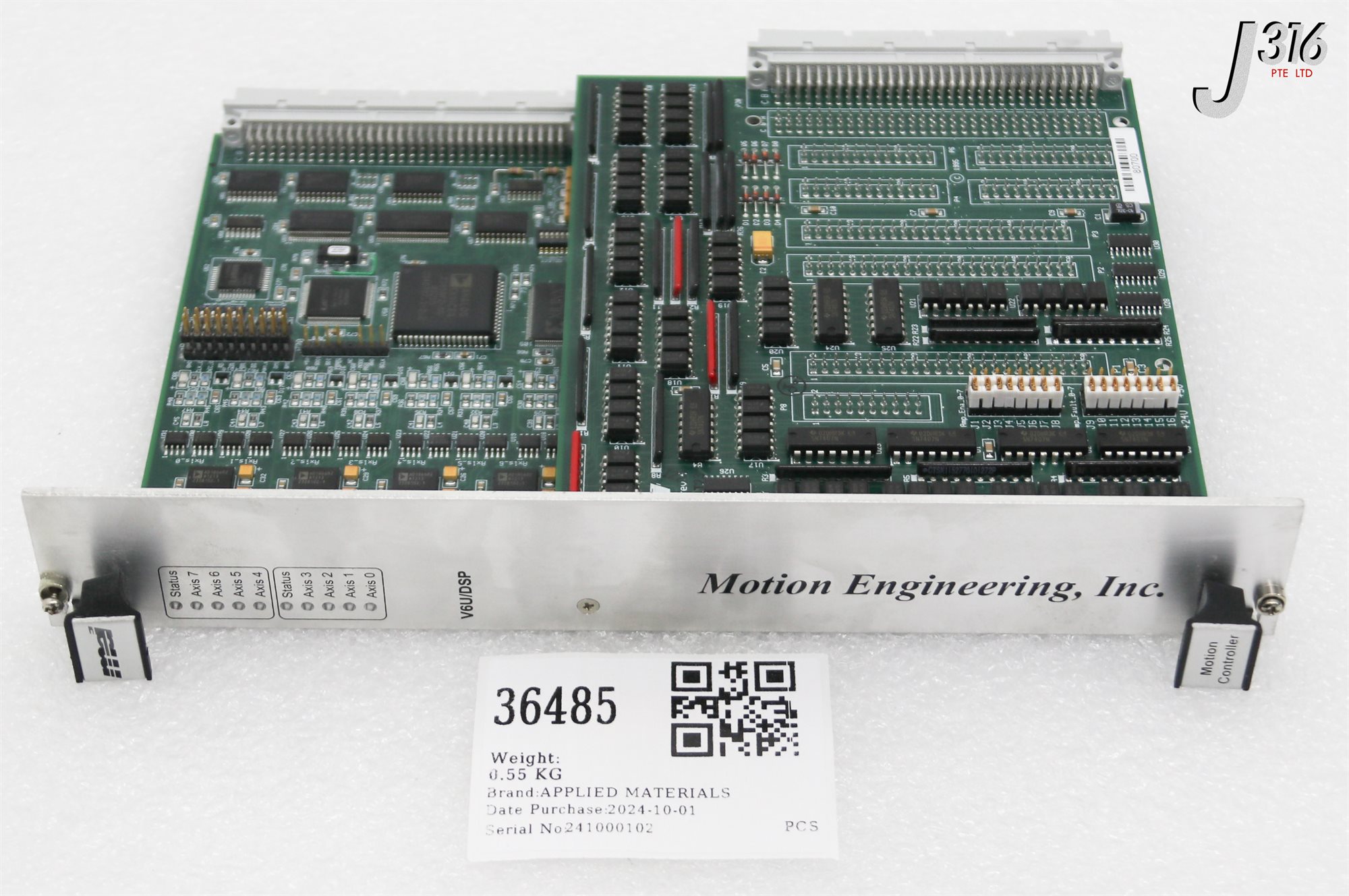 サンプル 36485 APPLIED MATERIALS PCB, MOTION CTLR, V6U/DSP (WORKING) 0190